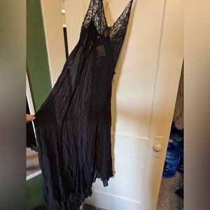 Free People Black Lace Sleeveless Dress